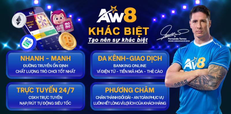 Giao diện - hệ thống - hình ảnh tại nhà cái Aw8 đều được đầu tư chỉn chu, không quá cầu kỳ nhưng vẫn thu hút người chơi.